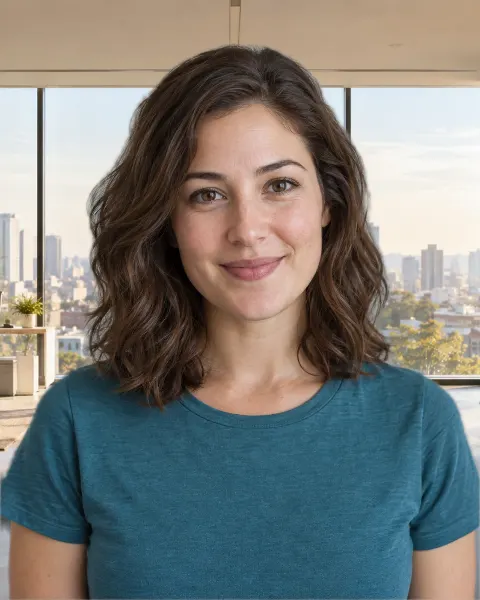 Sample portrait after applying office background