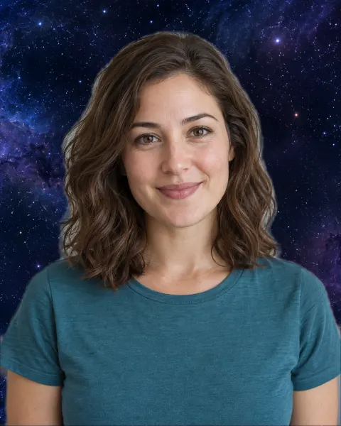 Sample portrait after applying space background